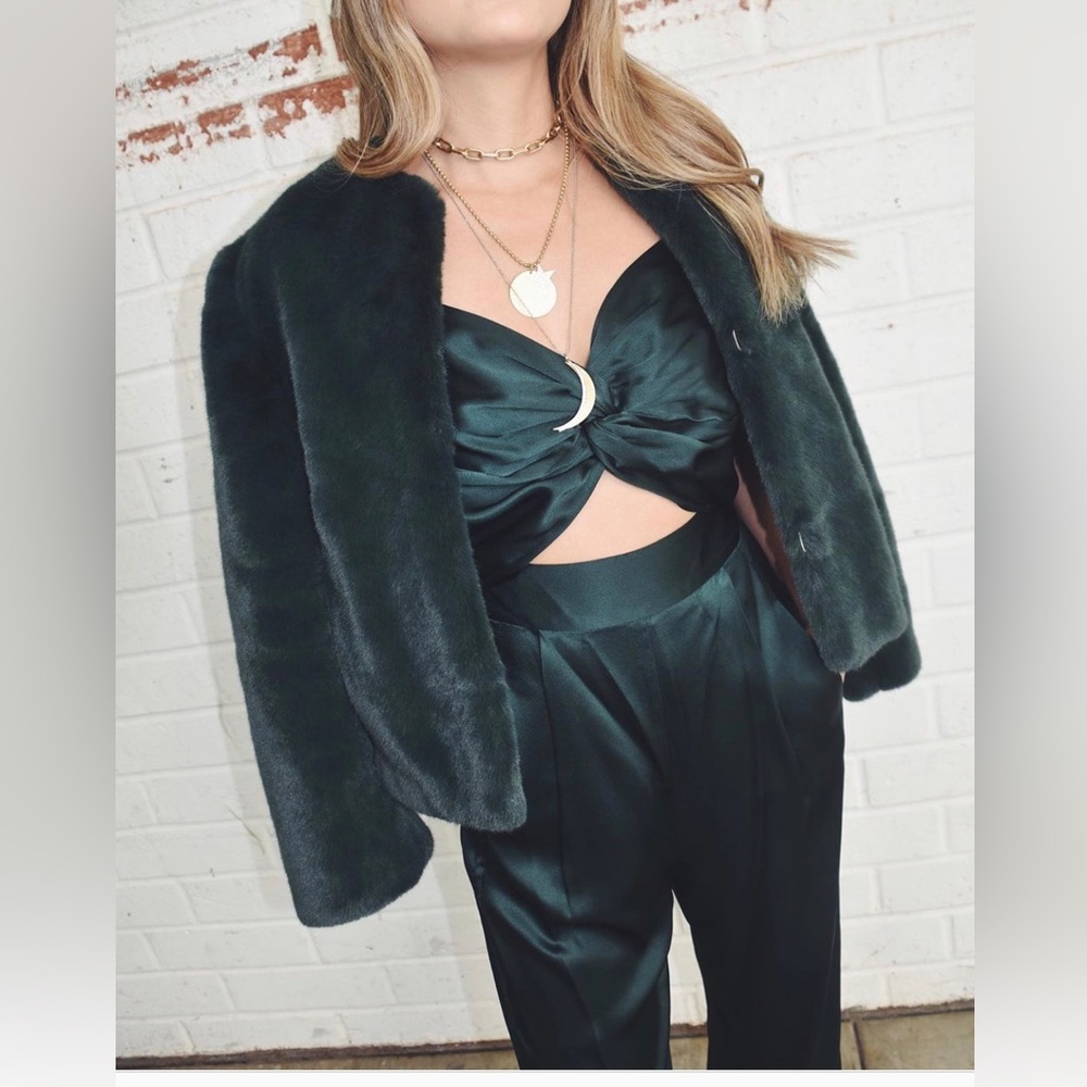 Michelle Mason faux fur jacket - like new